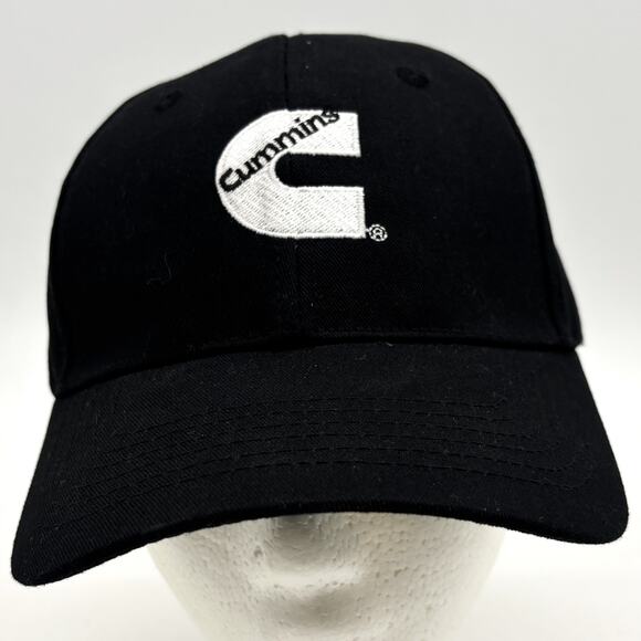 Cummins Diesel Engine Baseball Hat Mens OSFA Strapback Black Adjustable Trucking - Picture 1 of 8